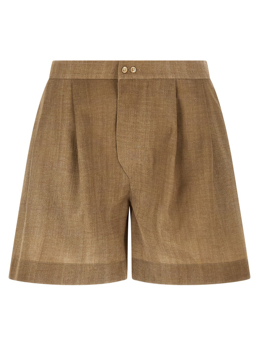 Denim Shorts by Ermanno Scervino for women in polyester denim beige, sand & print features an stylish with a short and , showcasing an stylish silhouette for a premium, high-fashion look.