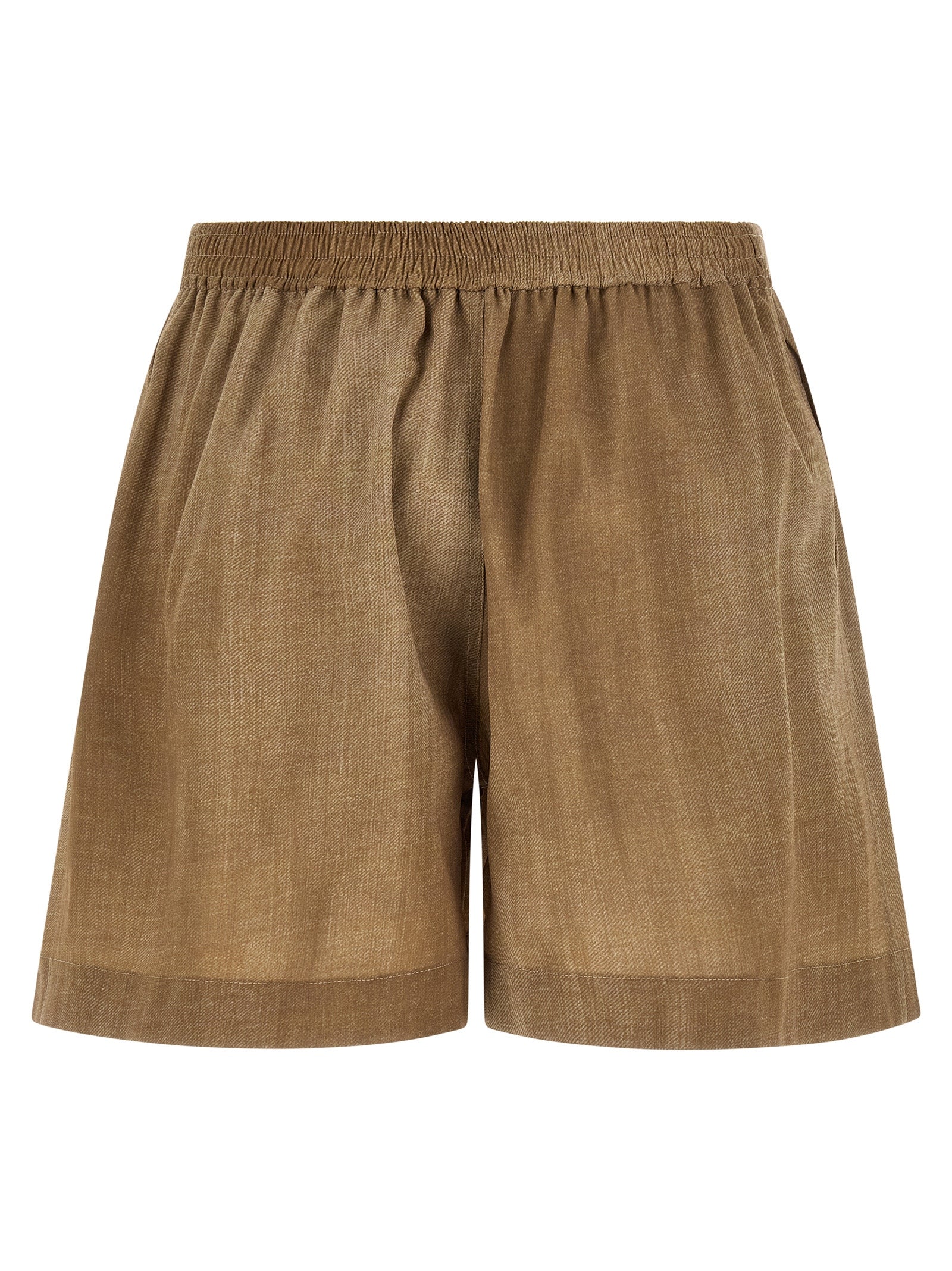Denim Shorts by Ermanno Scervino for women in polyester denim beige, sand & print features an unrivaled comfort and short with an unrivaled comfort .
