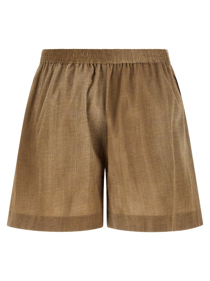 Denim Shorts by Ermanno Scervino for women in polyester denim beige, sand & print features an unrivaled comfort and short with an unrivaled comfort .