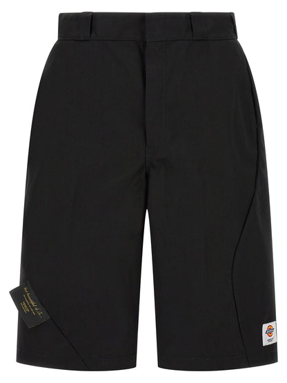 Undercover Men's Polyester Cotton Twill Bermuda Shorts - Black