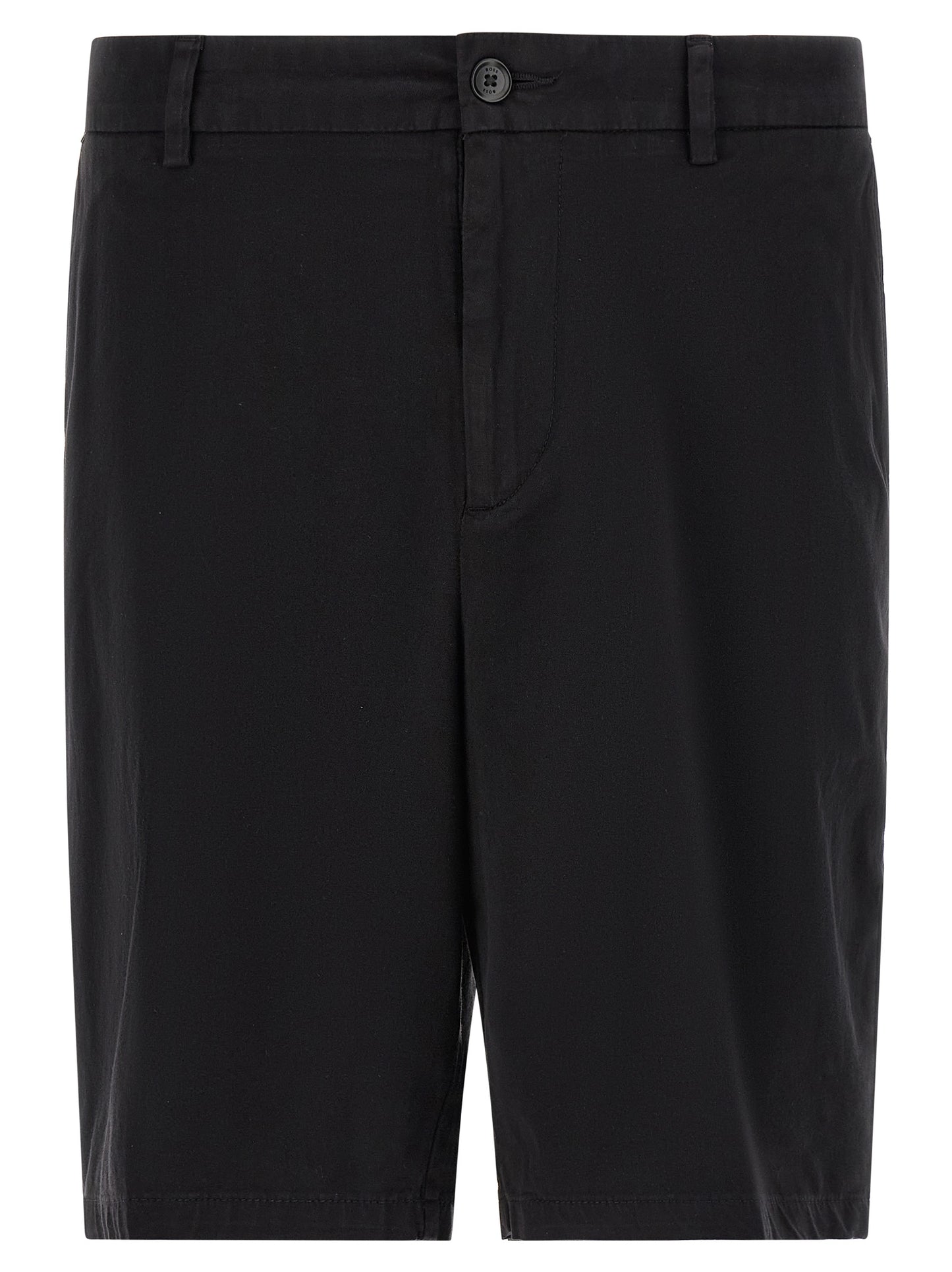 Bermuda Shorts by Hugo Boss for men in stretch cotton & silicone black features a eye catching tapered-leg and short with a eye catching .