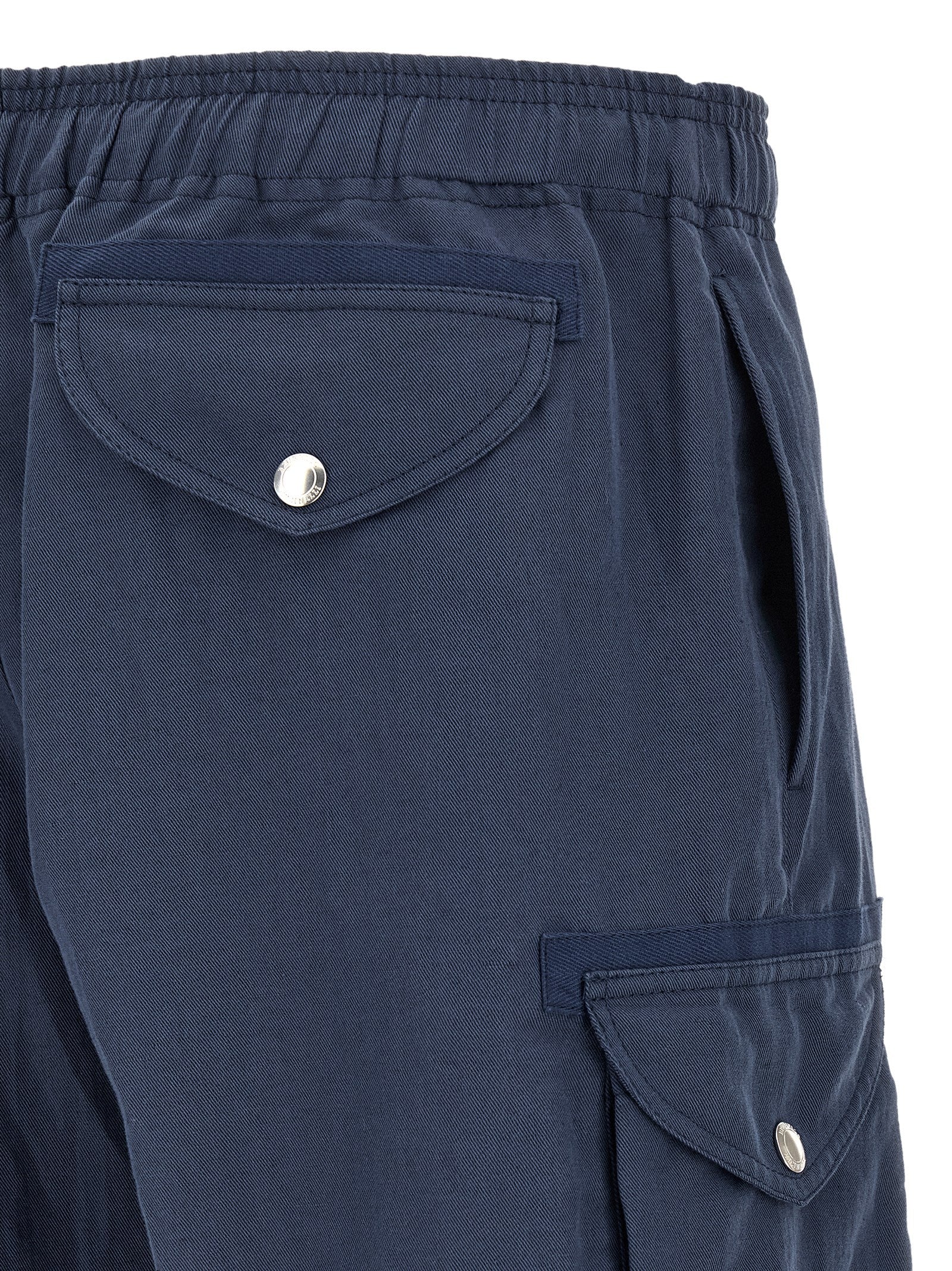 Bermuda Shorts by Brunello Cucinelli for men in linen & cotton blue features a eye catching straight-leg and short with a eye catching .
