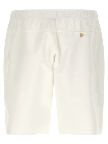 Brunello Cucinelli Men's Polyester Polyurethane & Nylon Bermuda Shorts - White Print