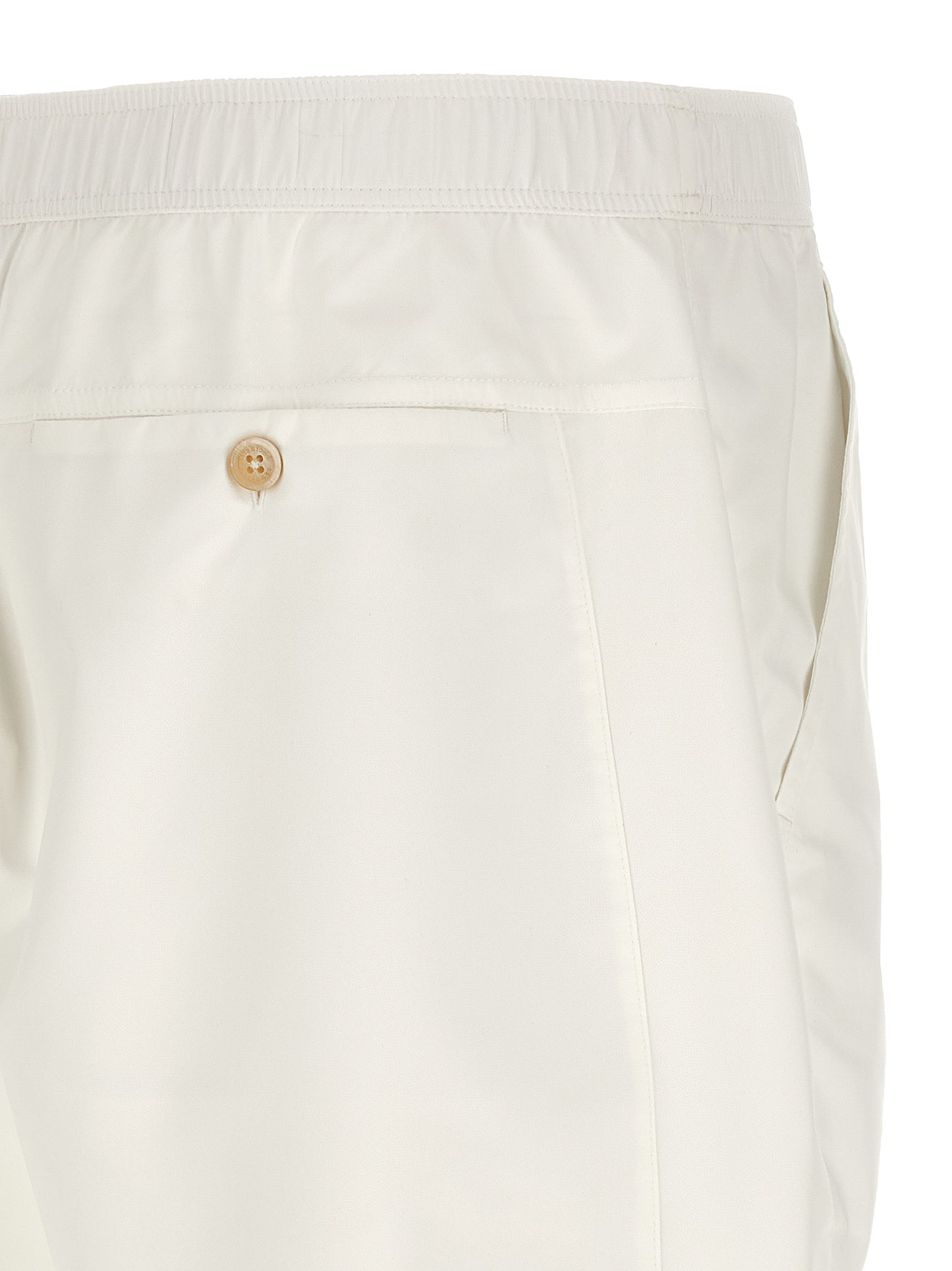 Brunello Cucinelli Men's Polyester Polyurethane & Nylon Bermuda Shorts - White Print