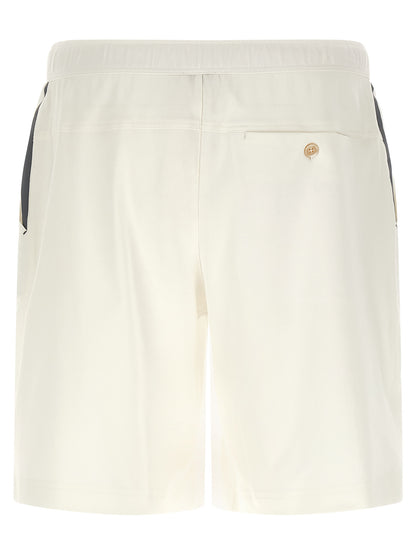 Brunello Cucinelli Men's Cotton Bermuda Shorts - White