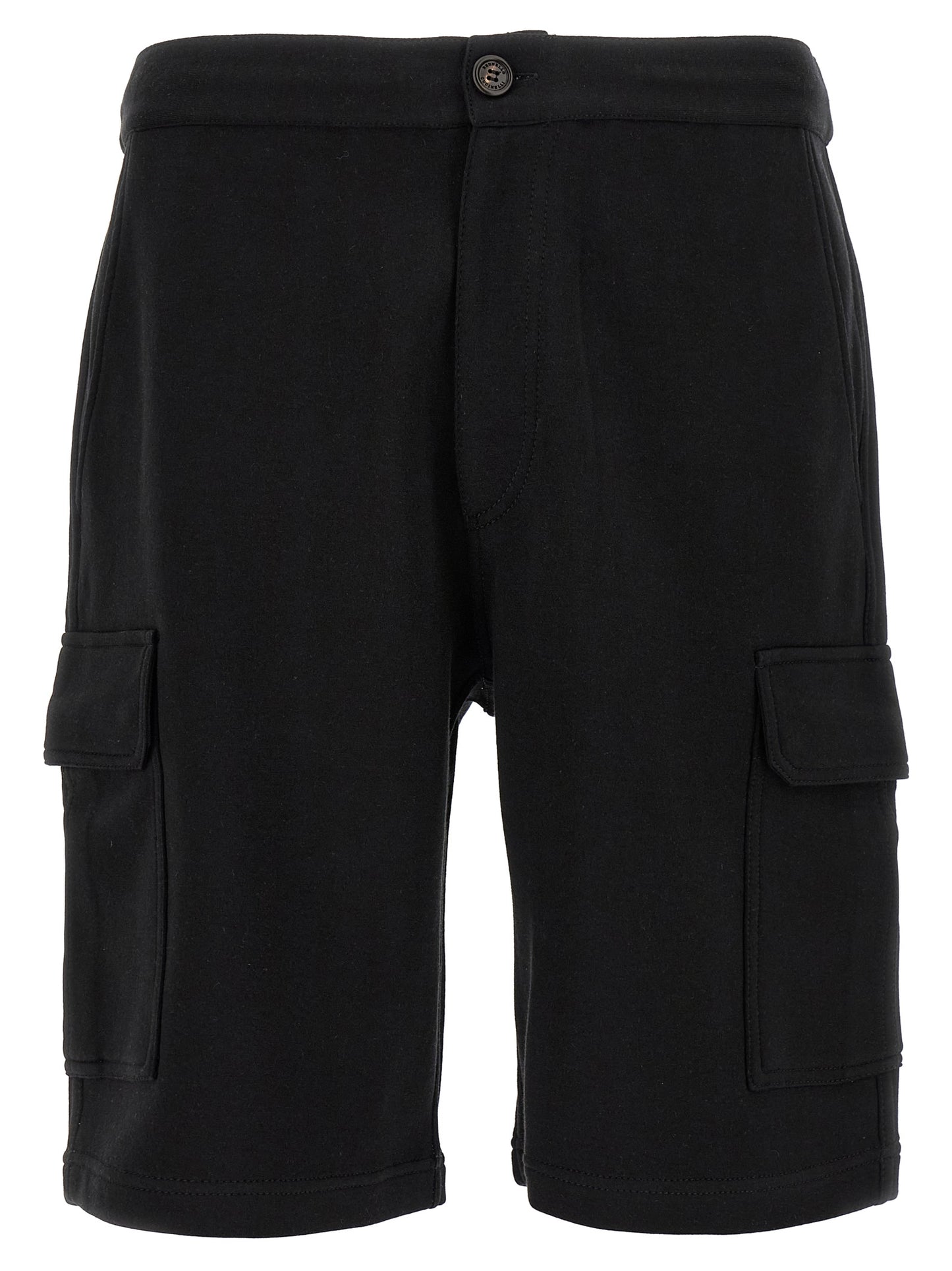 Brunello Cucinelli Men's Silk Polyamide Cotton & Cashmere Bermuda Shorts - Black