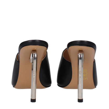 High-Heel Sandals Pumps Heels by Off-White for women in leather black, silver & white features an captivating silhouette, showcasing the elegant Women's Leather High-Heel Sandals Pumps Heels design with a high-heel 10-5-cm-heel and a sophisticated .