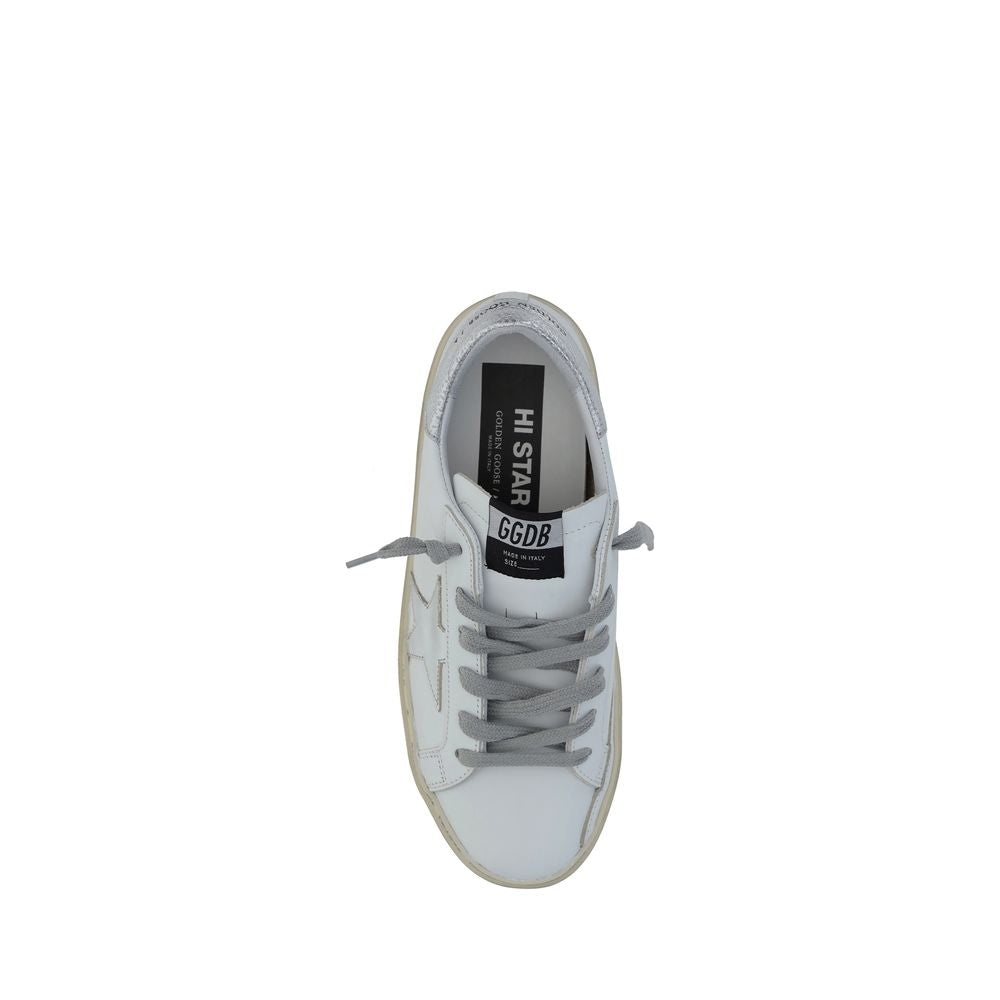 Sneakers by Golden Goose for women in bos taurus calf & goatskin leather white & monogram features an versatile design from the Star Women's Low Top Bos Taurus Calf & Goatskin Leather Sneakers collection, highlighting a versatile low-top style for a premium, high-fashion look.
