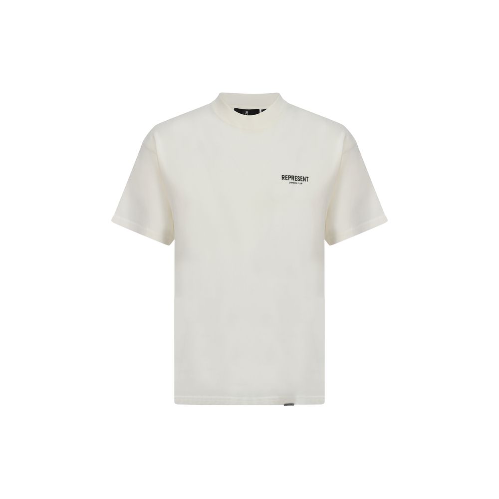 T-Shirt by Represent for men in cotton white, patterned & monogram features a plush silhouette, showcasing a sophisticated crew neckline and for a truly plush finish.