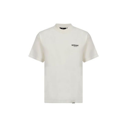 T-Shirt by Represent for men in cotton white, patterned & monogram features a plush silhouette, showcasing a sophisticated crew neckline and for a truly plush finish.