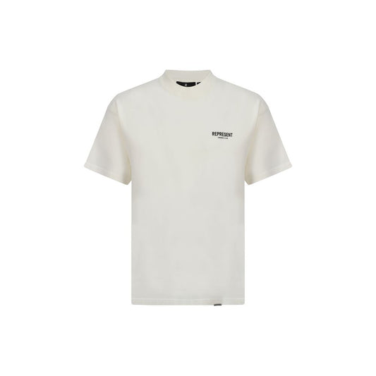T-Shirt by Represent for men in cotton white, patterned & monogram features a plush silhouette, showcasing a sophisticated crew neckline and for a truly plush finish.