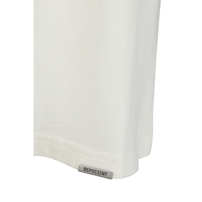 T-Shirt by Represent for men in cotton white, patterned & monogram showcases a unassuming silhouette, artfully detailed with a refined and unassuming for a sophisticated, contemporary look.