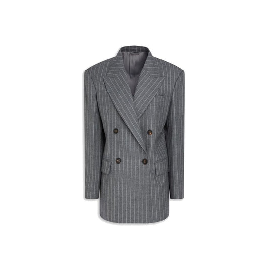 Blazer by Brunello Cucinelli for women in virgin wool gray presents a distinguished silhouette, detailed with a distinguished and distinctive for a truly sophisticated finish.