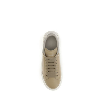 Alexander McQueen Beige Calf Leather Bos Taurus Platform Sneakers