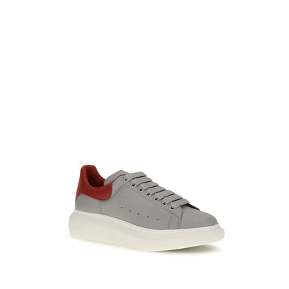 Alexander McQueen Gray Calf Leather Bos Taurus Platform Sneakers