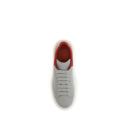Alexander McQueen Gray Calf Leather Bos Taurus Platform Sneakers