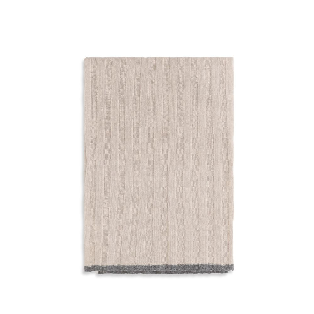 Scarf by Brunello Cucinelli for men in cashmere & capra leather beige showcases a warm silhouette from the Cashmere & Capra Leather Scarf collection, offering a warm drape that exudes sophisticated luxury.