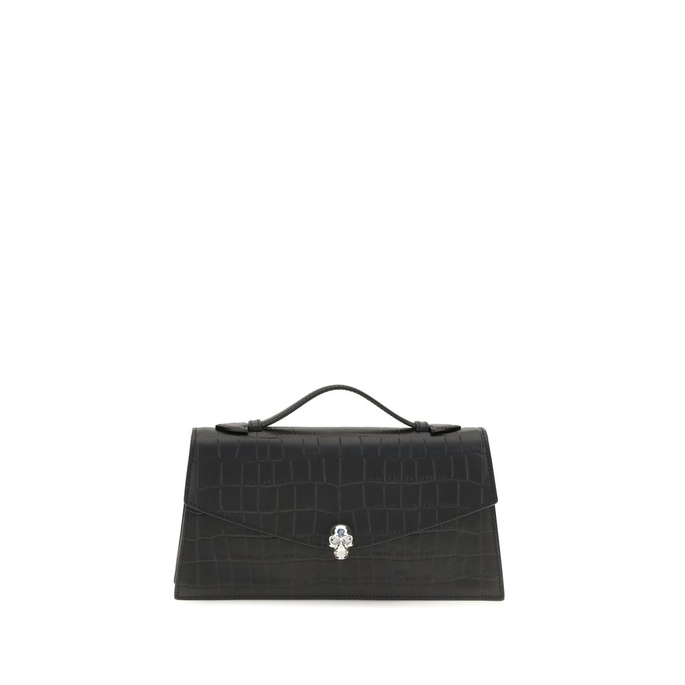 Shoulder Bag by Alexander McQueen for women in bos taurus leather black & silver features a enviable silhouette, showcasing a secure magnetic, ample built-in-compartments & cardholder, and enviable shoulder-strap for a enviable finish.