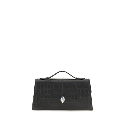 Shoulder Bag by Alexander McQueen for women in bos taurus leather black & silver features a enviable silhouette, showcasing a secure magnetic, ample built-in-compartments & cardholder, and enviable shoulder-strap for a enviable finish.