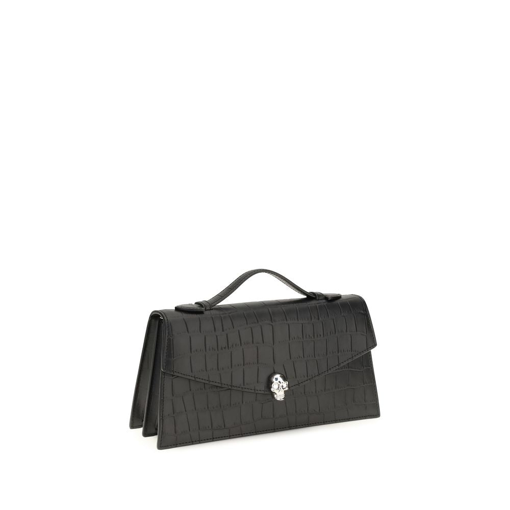 Shoulder Bag by Alexander McQueen for women in bos taurus leather black & silver features a effortless chic silhouette with a secure magnetic, ample built-in-compartments & cardholder, and versatile shoulder-strap for a effortless chic finish.