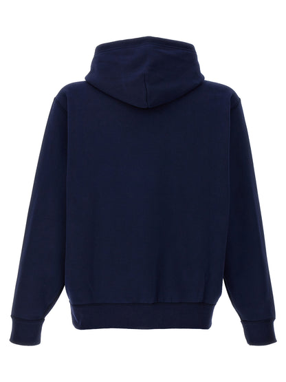 Sweatshirt by Polo Ralph Lauren for men in cotton blue showcases a slouchy chic silhouette, artfully detailed with a slouchy chic and for a slouchy chic finish.