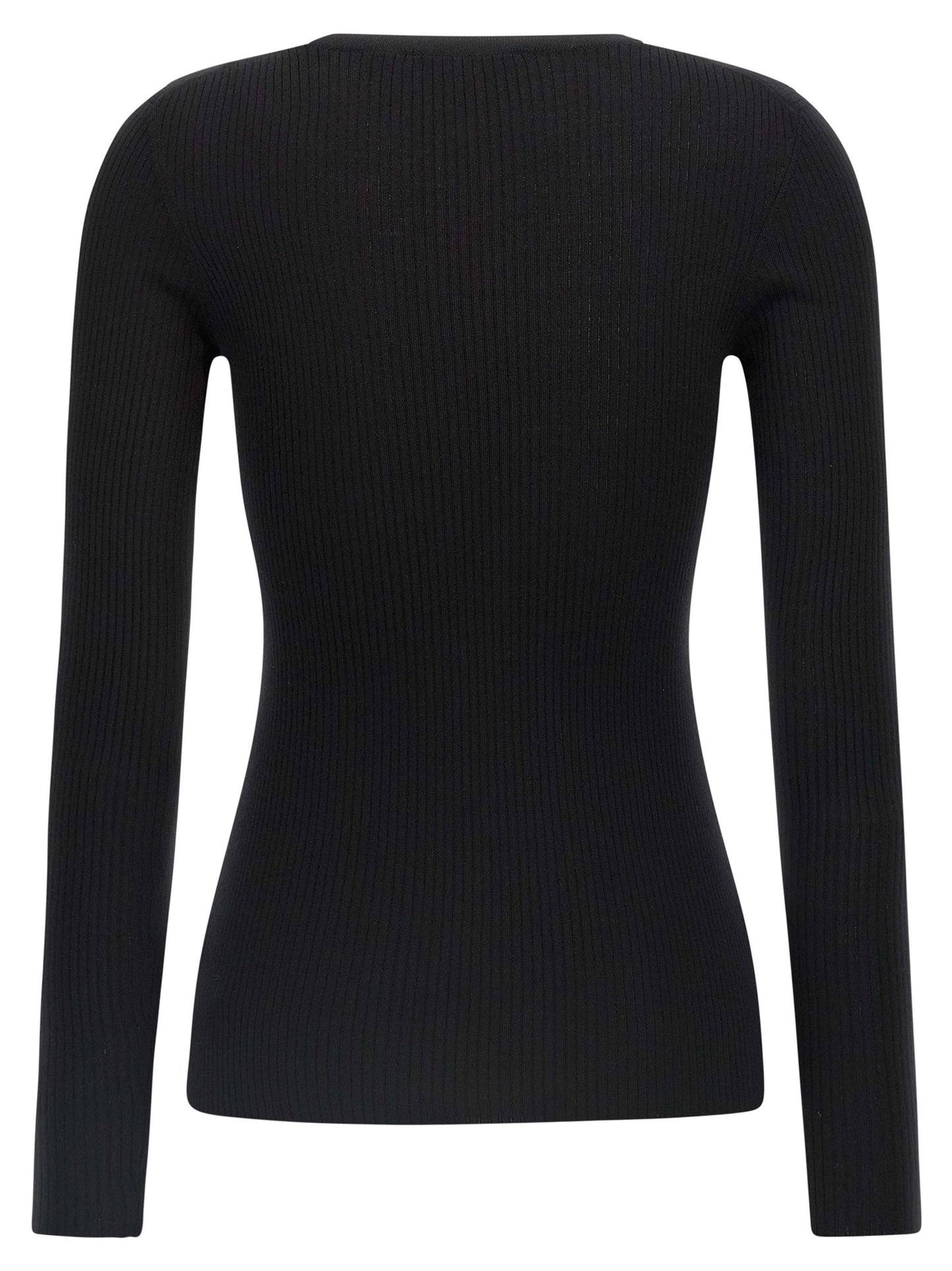 Cardigan by Theory for women in merino wool black showcases a luxurious silhouette, meticulously detailed with a sophisticated and for a refined finish.
