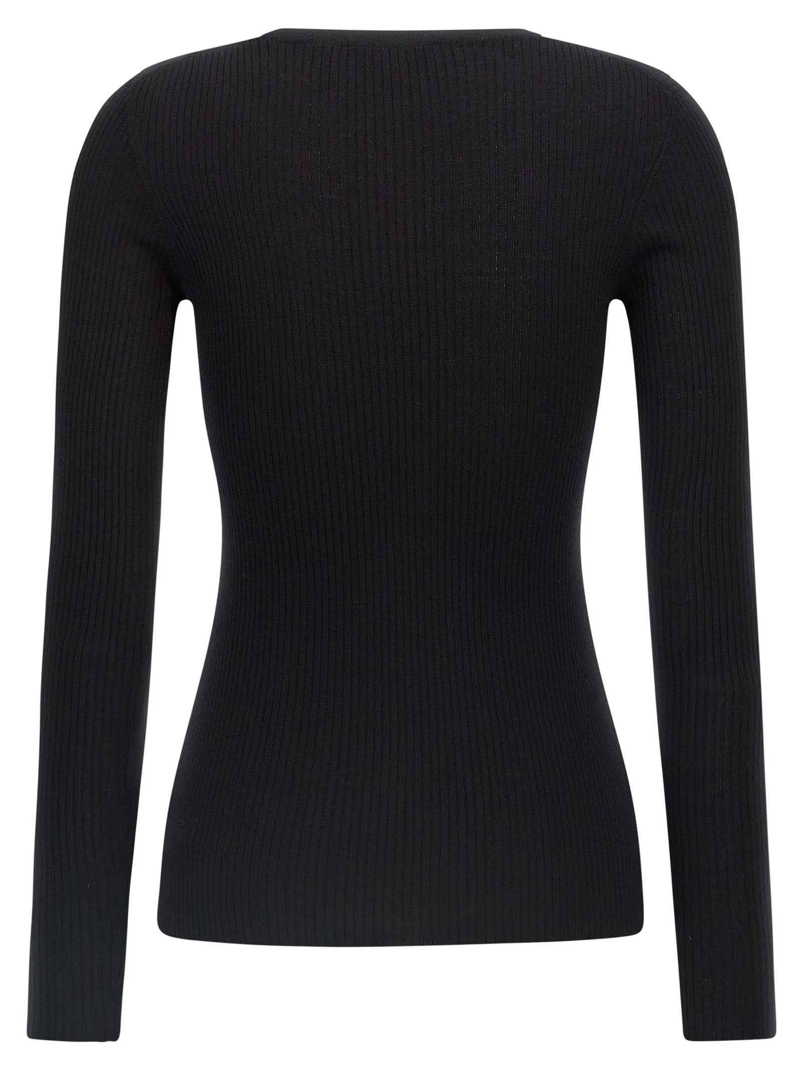 Cardigan by Theory for women in merino wool black showcases a luxurious silhouette, meticulously detailed with a sophisticated and for a refined finish.