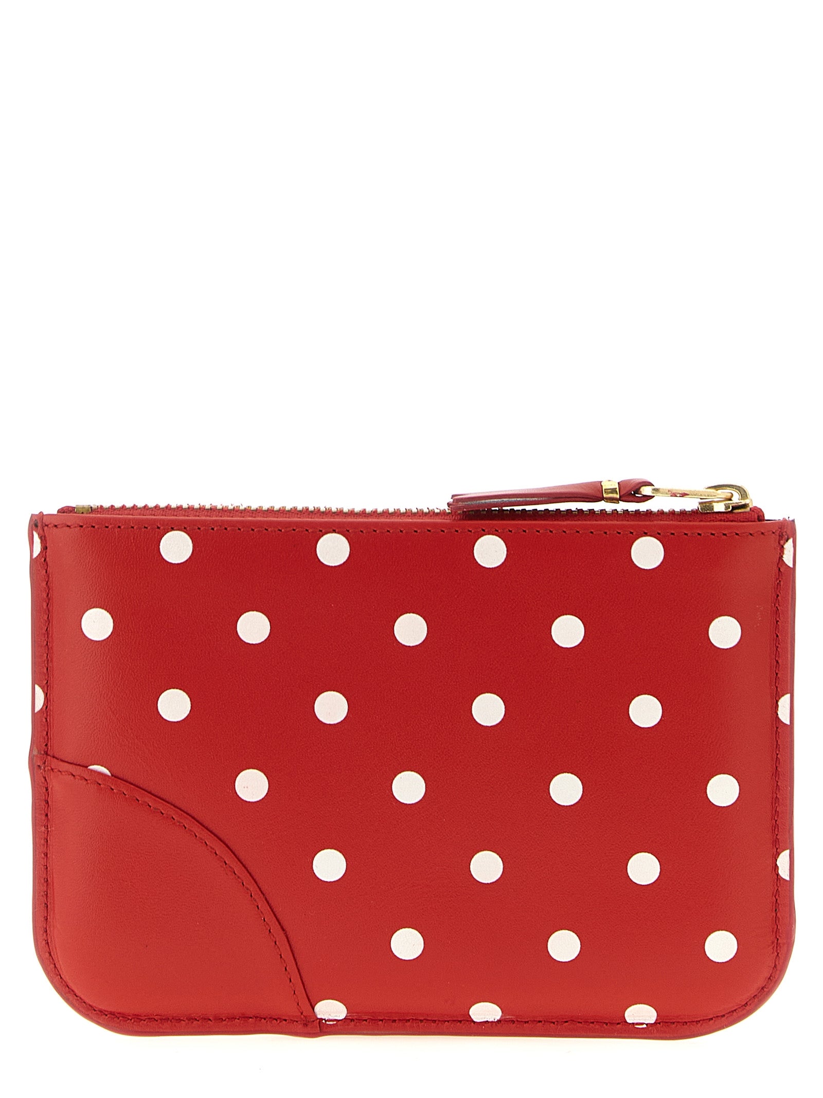 Cardholder Card Case by Comme Des Garçons for unisex in calfskin leather multicolor, red, dots & print showcases a couture-grade silhouette from the Calfskin Leather Cardholder Card Case collection, highlighting functional card-organization for a couture-grade finish.