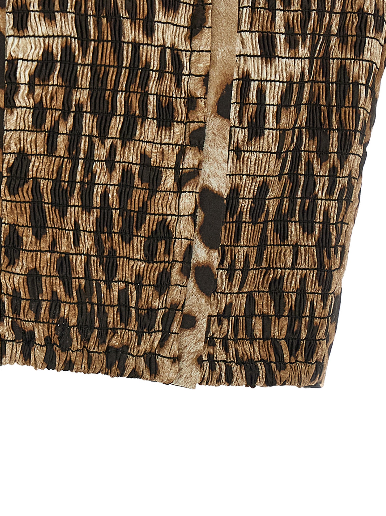 Blouse by Dolce & Gabbana for women in cotton animal, brown & print presents a discerning silhouette, showcasing a sophisticated and for a truly discerning finish.