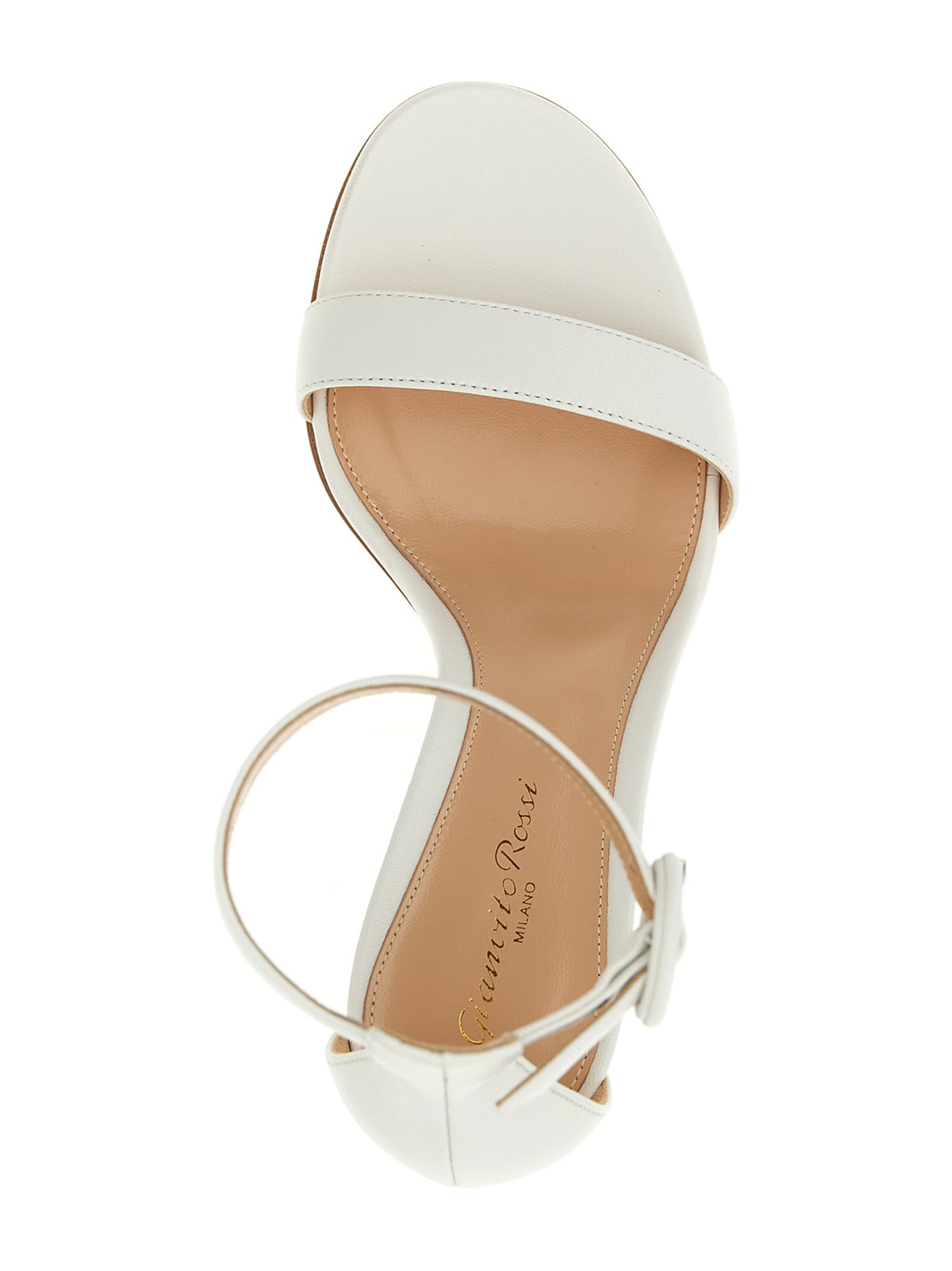 Stiletto Sandals by Gianvito Rossi for women in bos taurus calf nappa leather white features an effortlessly chic silhouette from the Grace Women's Bos Taurus Calf Nappa Leather Stiletto Sandals collection, showcasing a effortlessly chic stiletto and elegant .