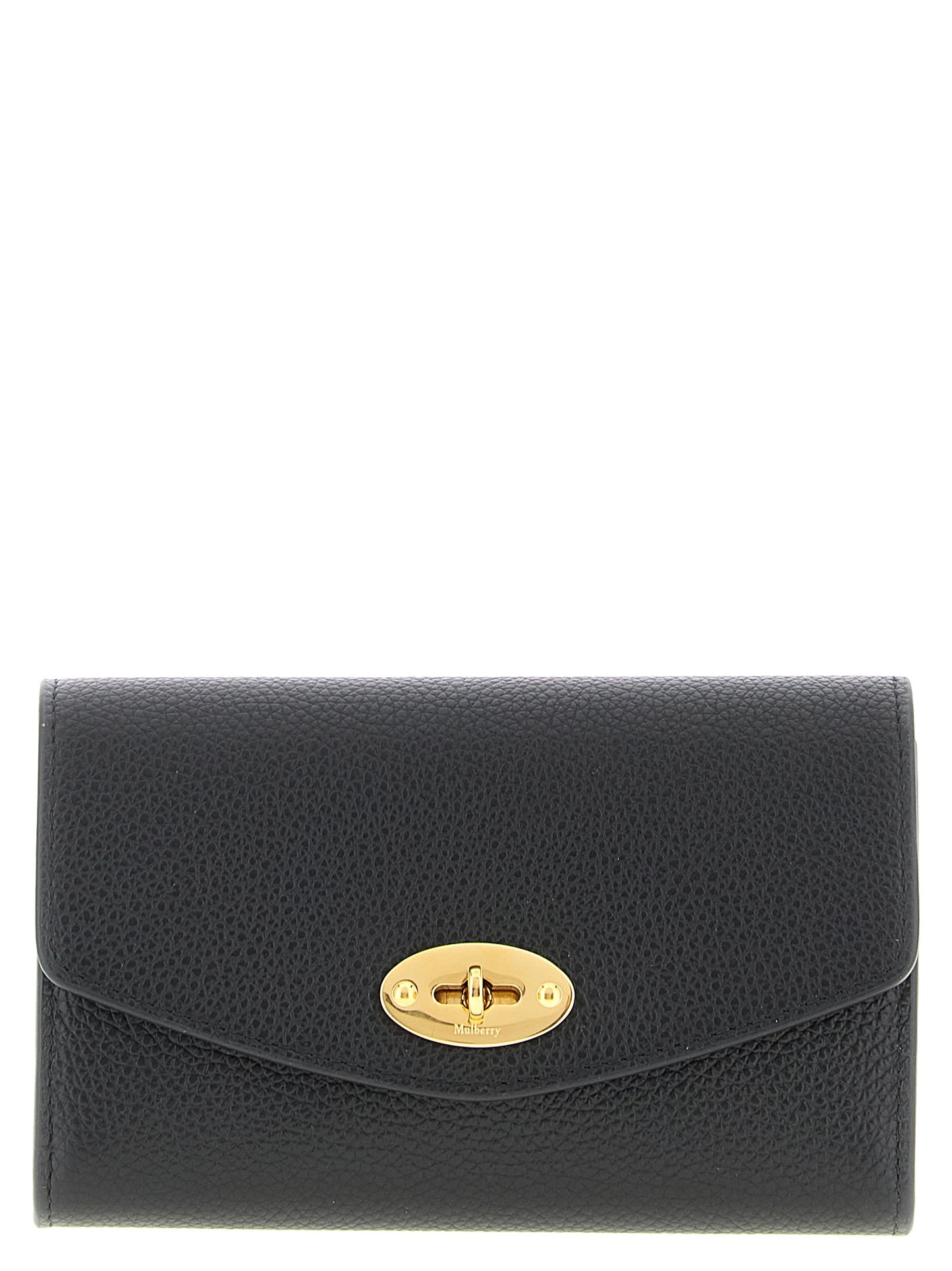Cardholder Card Case by Mulberry for women in leather & metal black & gold features a refined silhouette, showcasing the elegant lines of the Darley Leather & Metal Cardholder Card Case alongside premium card-organization for a refined finish.