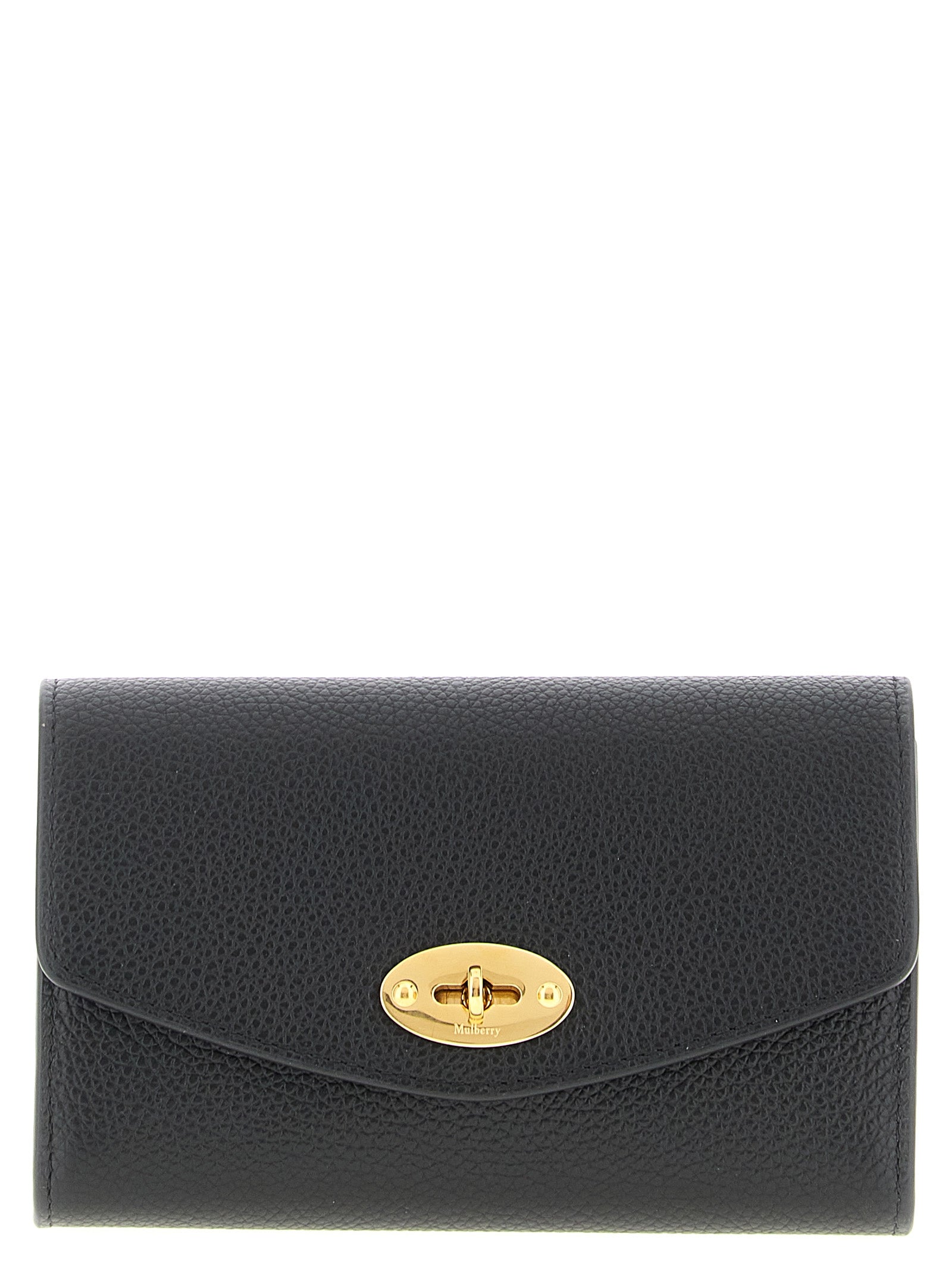 Cardholder Card Case by Mulberry for women in leather & metal black & gold features a refined silhouette, showcasing the elegant lines of the Darley Leather & Metal Cardholder Card Case alongside premium card-organization for a refined finish.