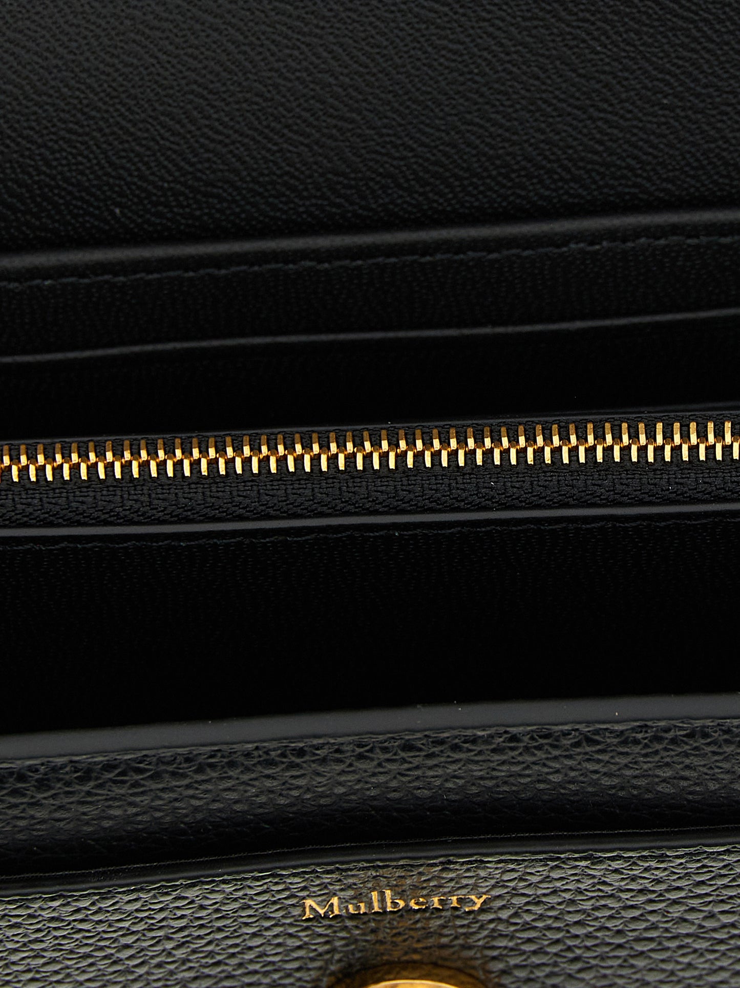 Cardholder Card Case by Mulberry for women in leather & metal black & gold features an refined design, elegantly showcasing the refined Darley Leather & Metal Cardholder Card Case aesthetic while integrating sophisticated card-organization.