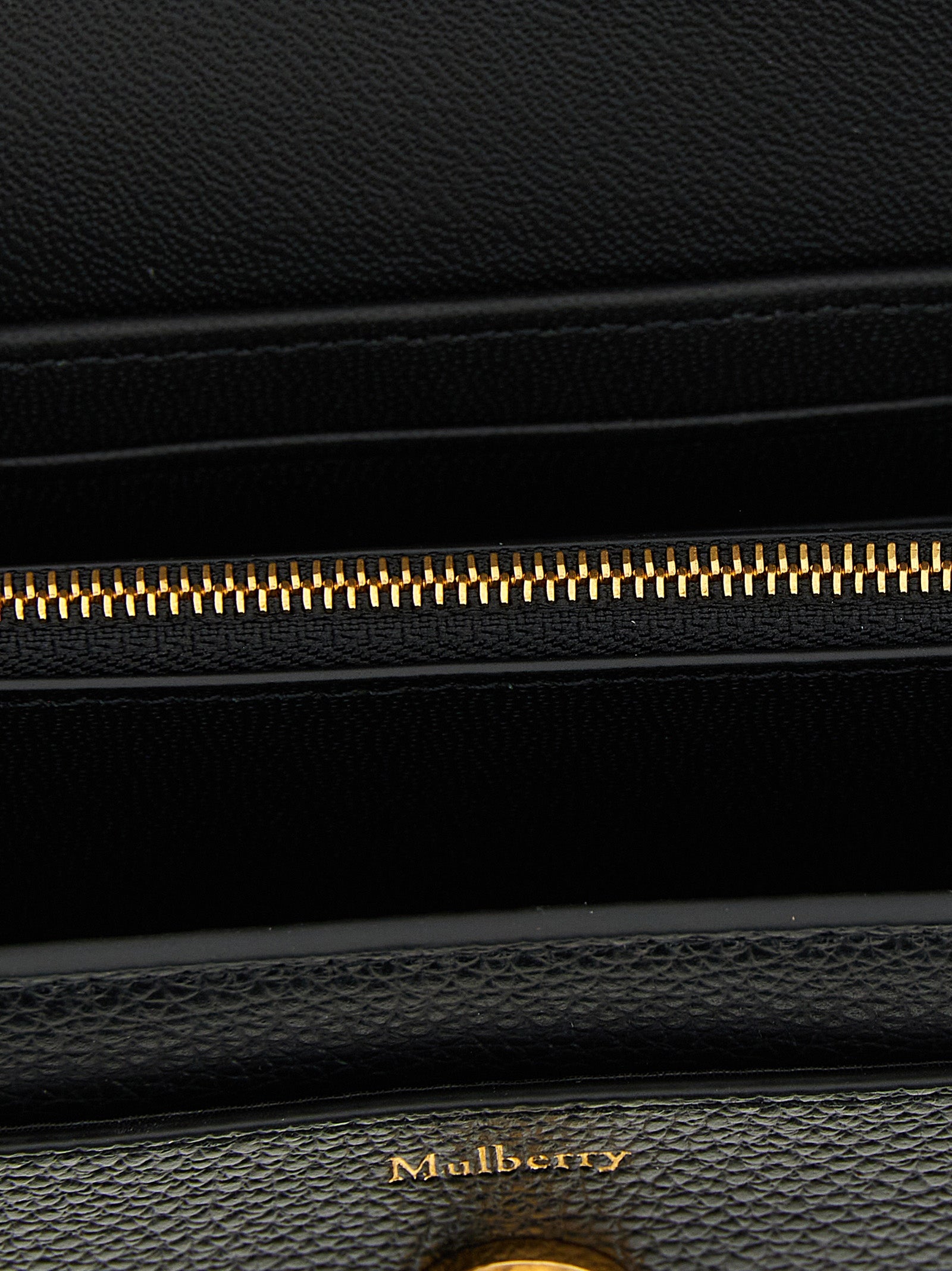 Cardholder Card Case by Mulberry for women in leather & metal black & gold features an refined design, elegantly showcasing the refined Darley Leather & Metal Cardholder Card Case aesthetic while integrating sophisticated card-organization.