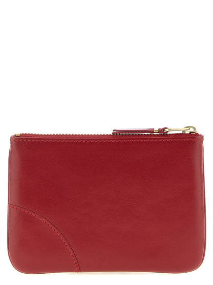 Comme Des Garçons Calfskin Leather Cardholder Card Case - Multicolor Red Print