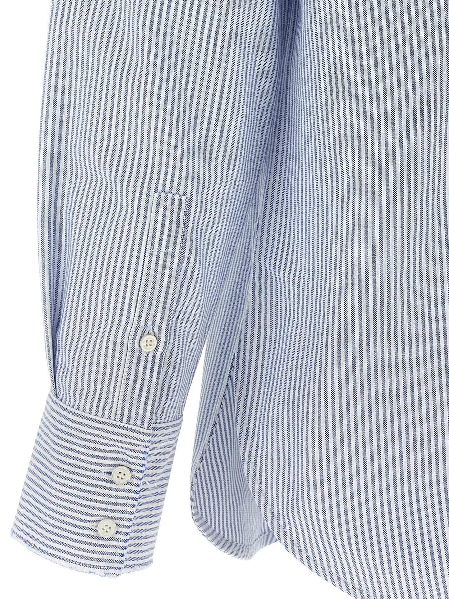 Blouse by Golden Goose for women in cotton light-blue, patterned & striped showcases a sleek silhouette, elegantly detailed with a sleek and for a sleek finish.