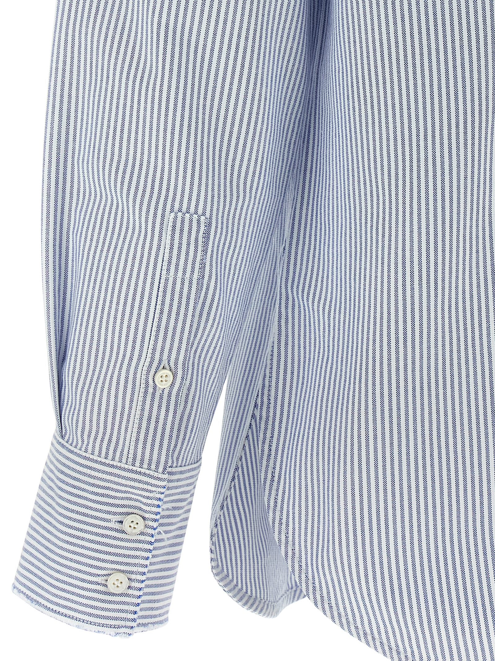 Blouse by Golden Goose for women in cotton light-blue, patterned & striped showcases a sleek silhouette, elegantly detailed with a sleek and for a sleek finish.