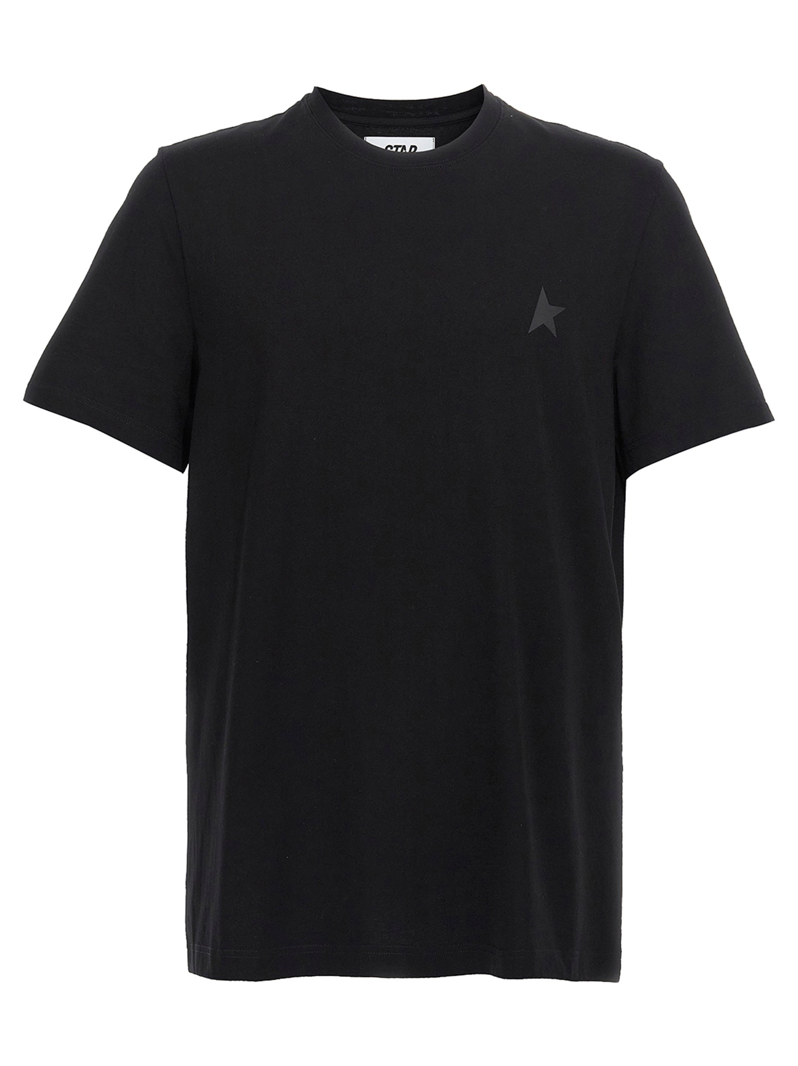 T-Shirt by Golden Goose for men in cotton black & print features an on trend silhouette, perfectly showcasing a on trend short-sleeve and for an elevated aesthetic.