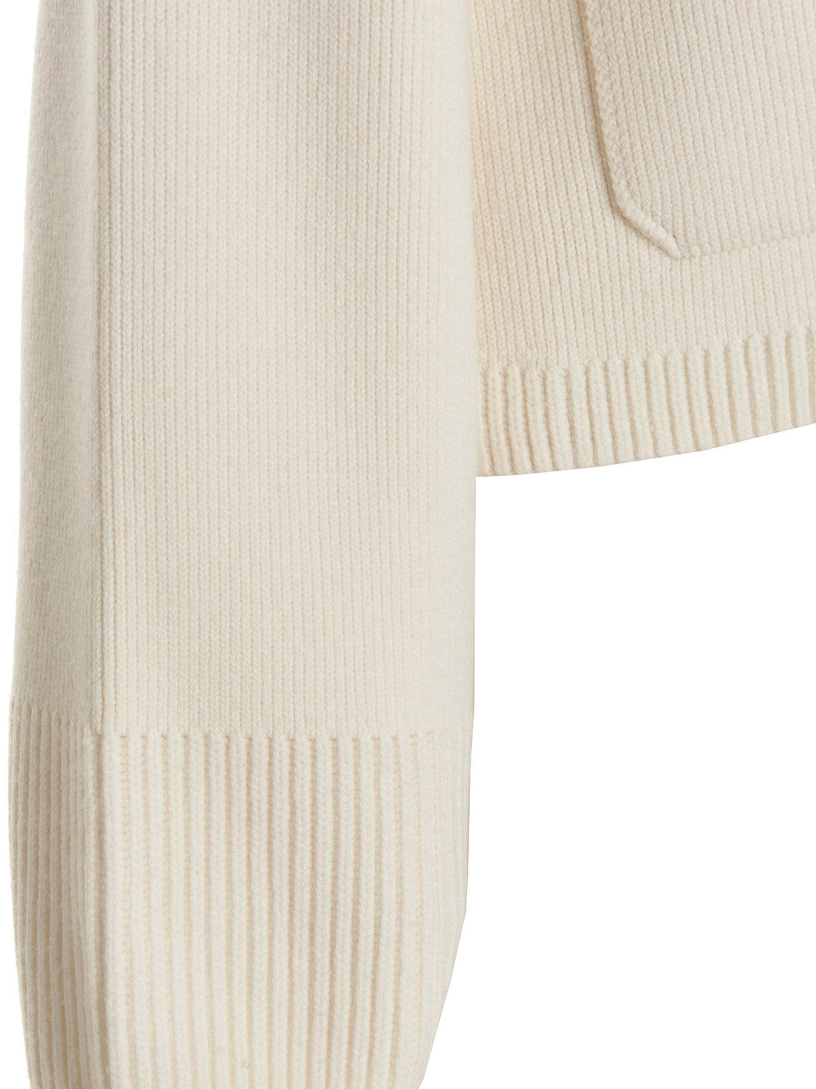 Cardigan by Khaite for women in cashmere white features an crisp silhouette, showcasing a sophisticated and detail for a truly crisp finish.