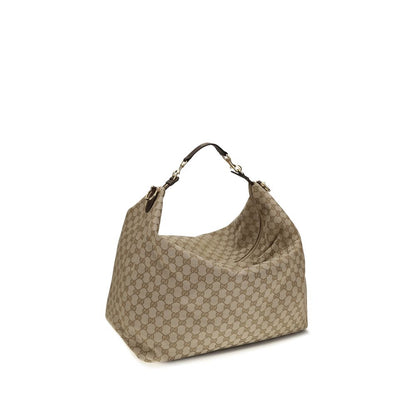 Large Shoulder Bag by Gucci for men in nylon faux leather & canvas beige, gold & signature features a distinguished silhouette, showcasing a secure zipper and distinguished with versatile shoulder-strap, adjustable-strap, detachable-strap & handle for a distinguished finish.