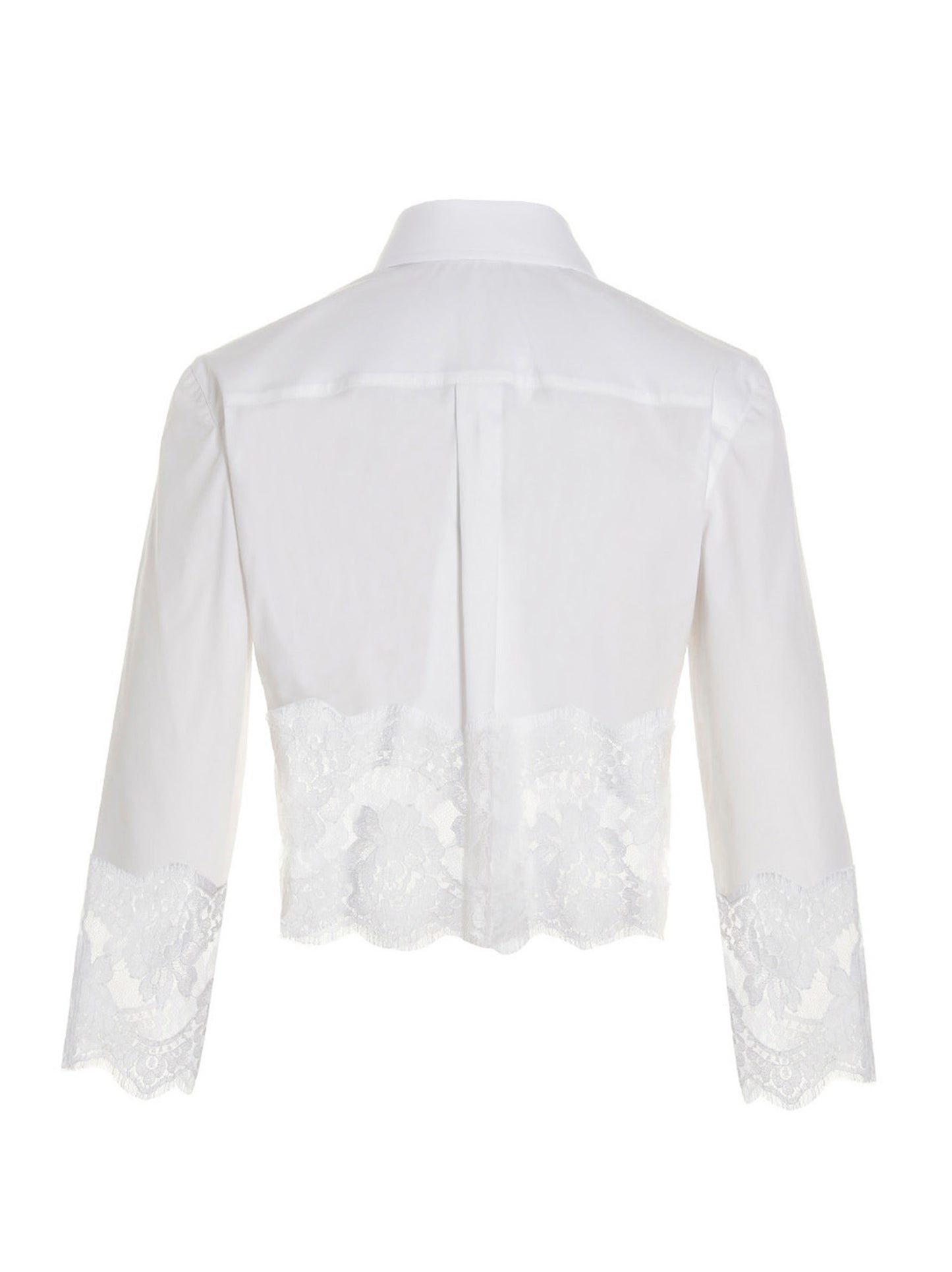 Blouse by Dolce & Gabbana for women in stretch polyamide cotton white, featuring a nuanced and nuanced for a sophisticated finish.