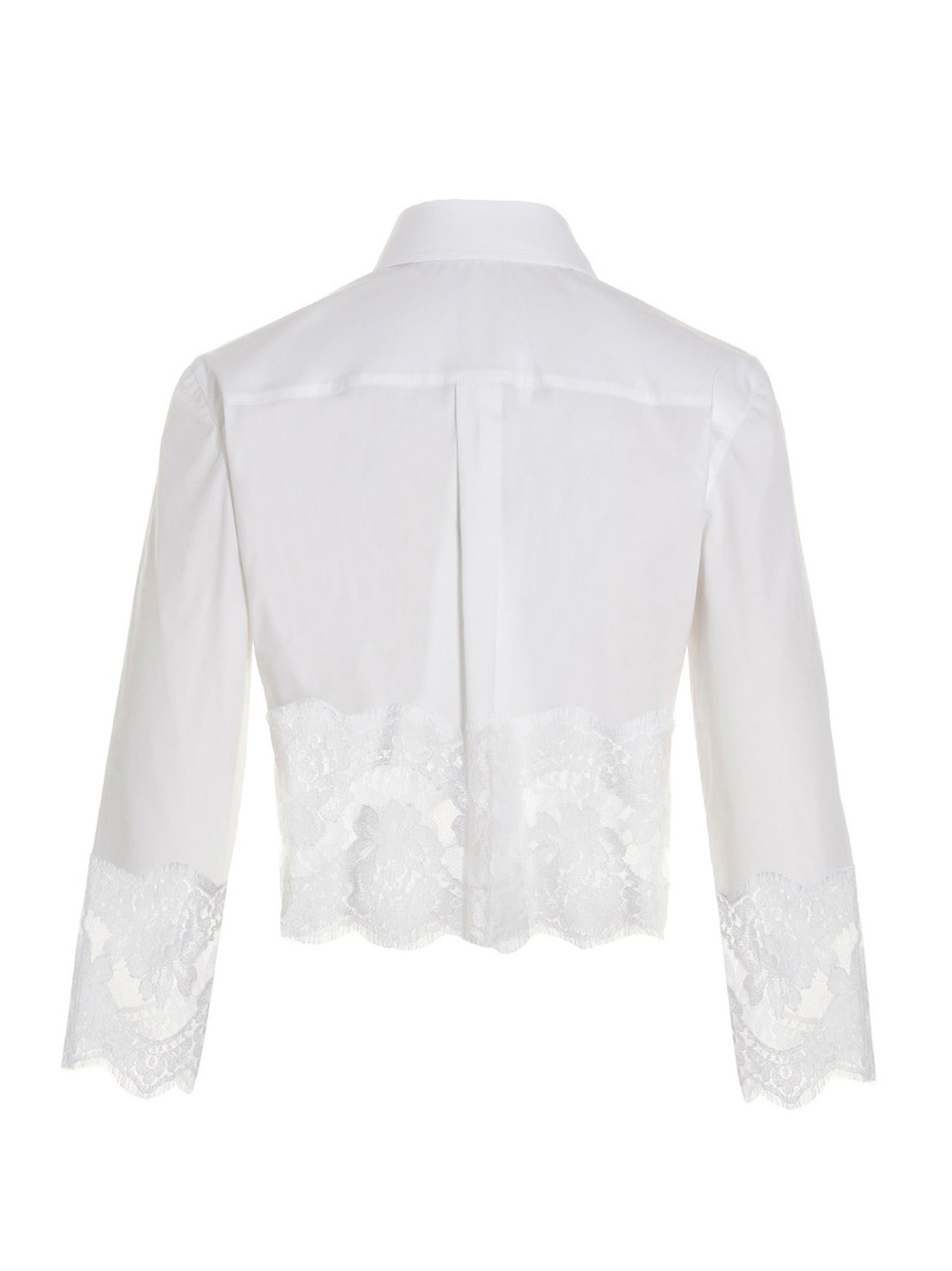 Blouse by Dolce & Gabbana for women in stretch polyamide cotton white, featuring a nuanced and nuanced for a sophisticated finish.
