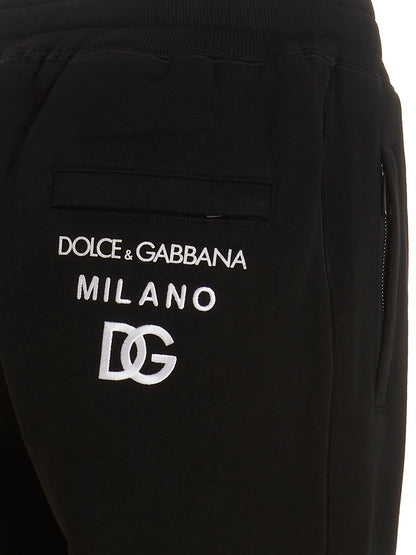 Joggers by Dolce & Gabbana for men in black presents a refined pantology silhouette, artfully defined by a refined pantology , long, and a sophisticated .