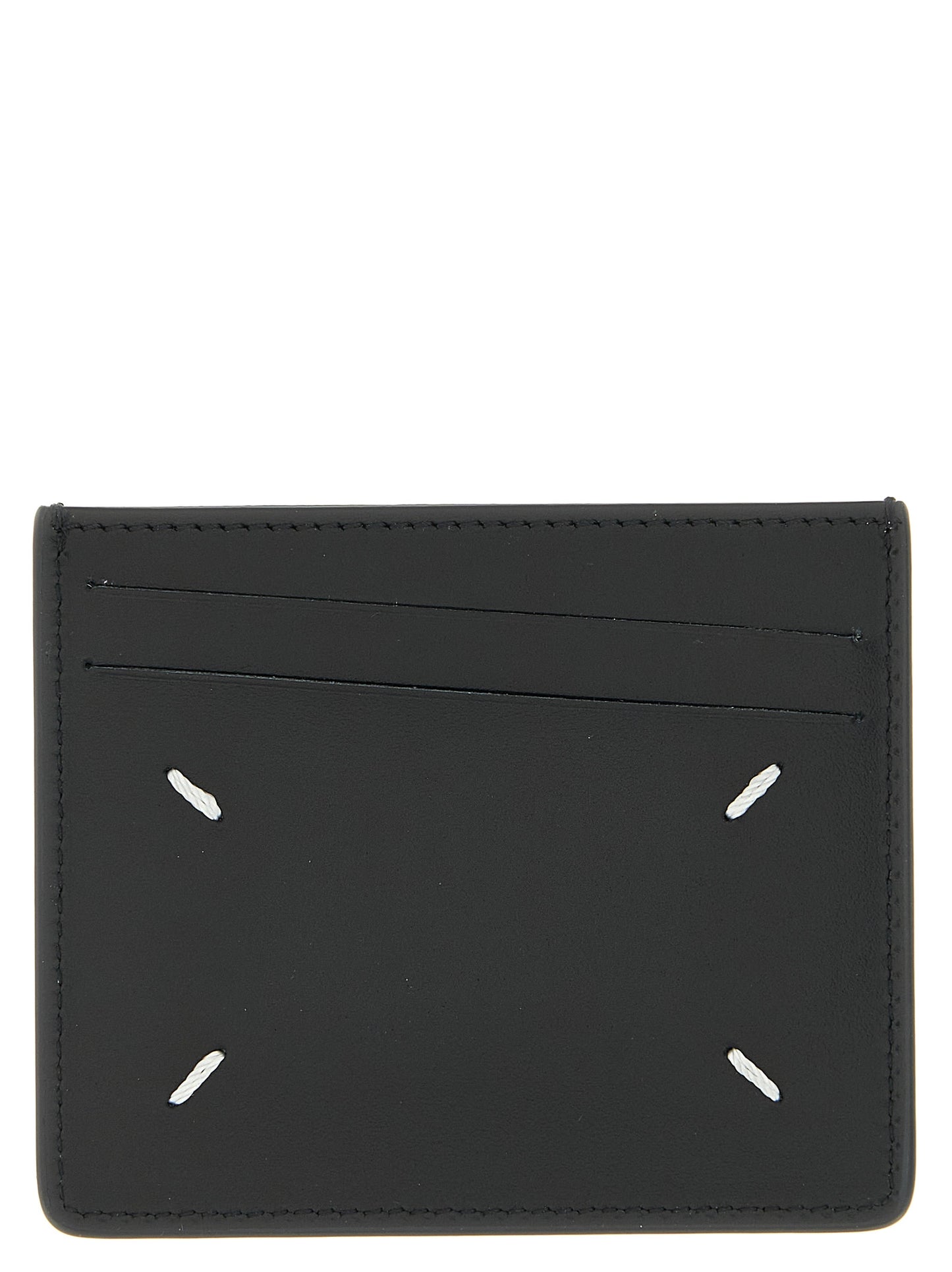 Cardholder Card Case by Maison Margiela for men in calfskin leather black & signature features a distinguished silhouette, showcasing the distinguished design of the Calfskin Leather Cardholder Card Case with refined card-organization.
