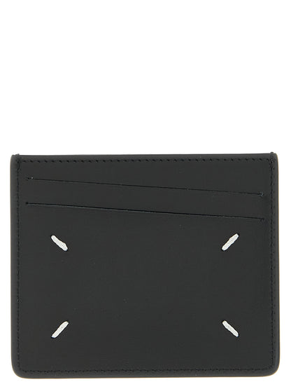 Cardholder Card Case by Maison Margiela for men in calfskin leather black & signature features a distinguished silhouette, showcasing the distinguished design of the Calfskin Leather Cardholder Card Case with refined card-organization.