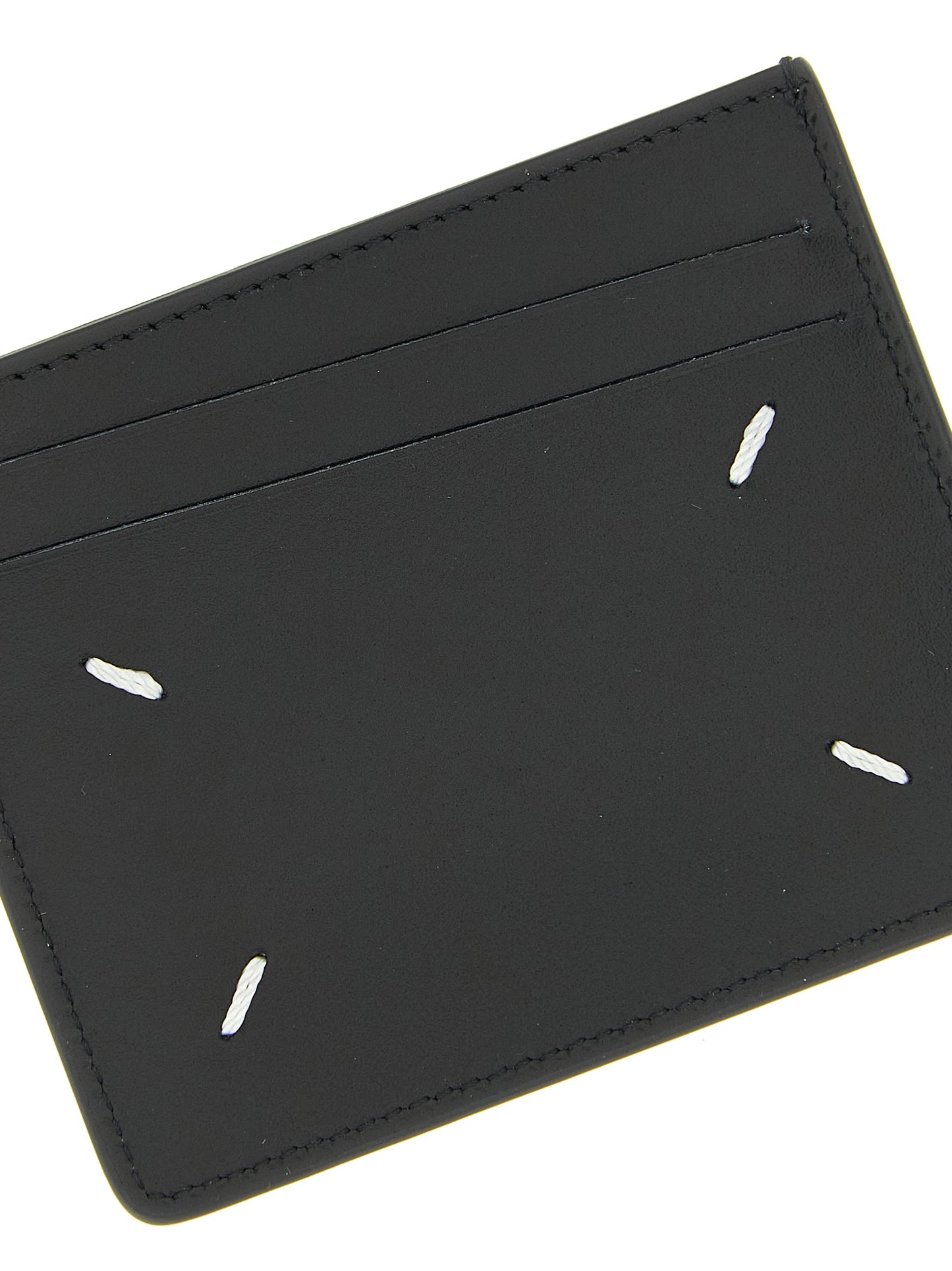 Cardholder Card Case by Maison Margiela for men in calfskin leather black & signature features an meticulous design, elegantly showcasing the refined Calfskin Leather Cardholder Card Case aesthetic while integrating sophisticated card-organization.