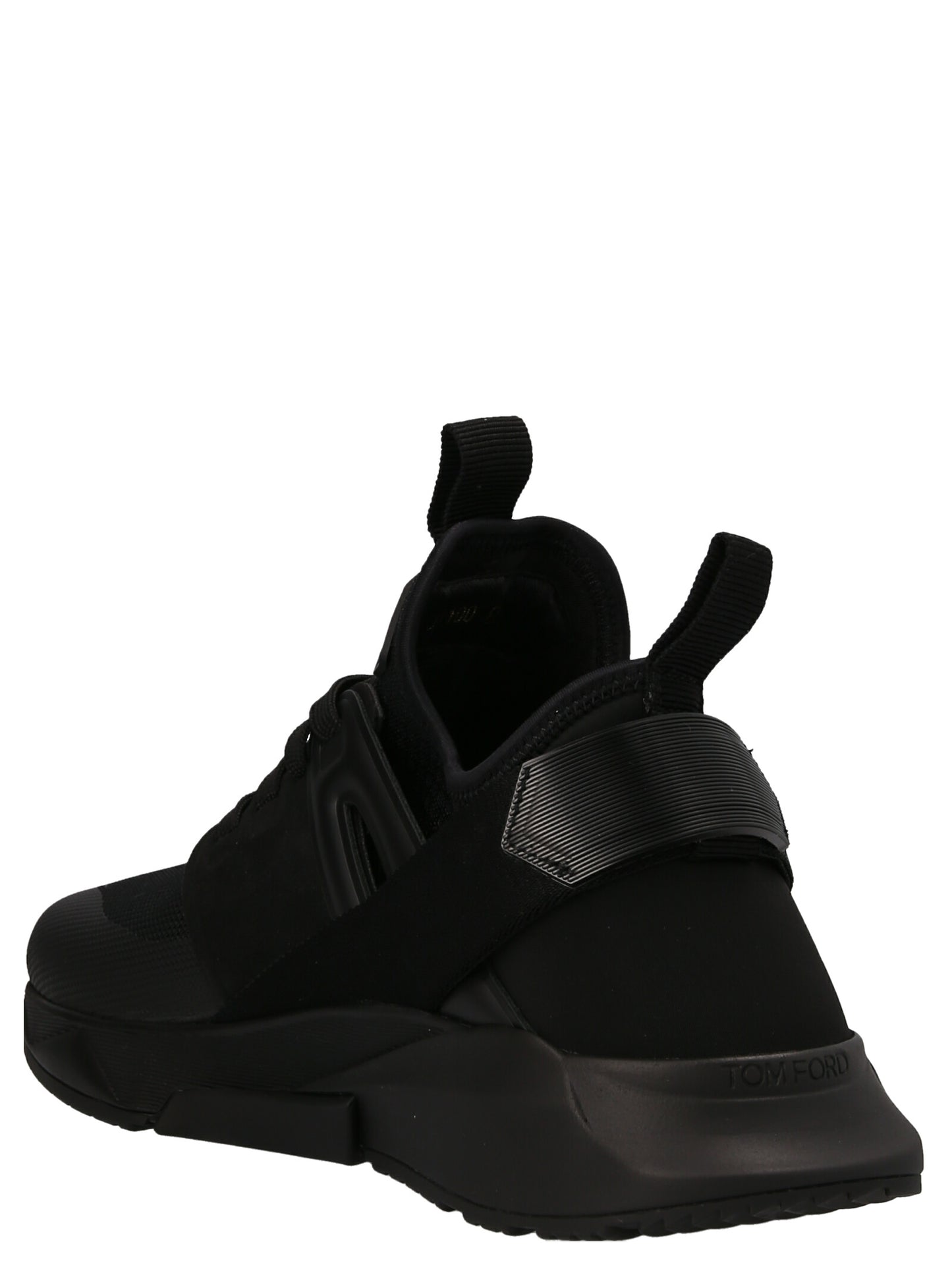 Athletic Sneakers Tom Ford men poly cotton viscose & leather black featuring a avant-garde Men's Athletic Poly Cotton Viscose & Leather Sneakers design with a avant-garde athletic style for a refined finish.