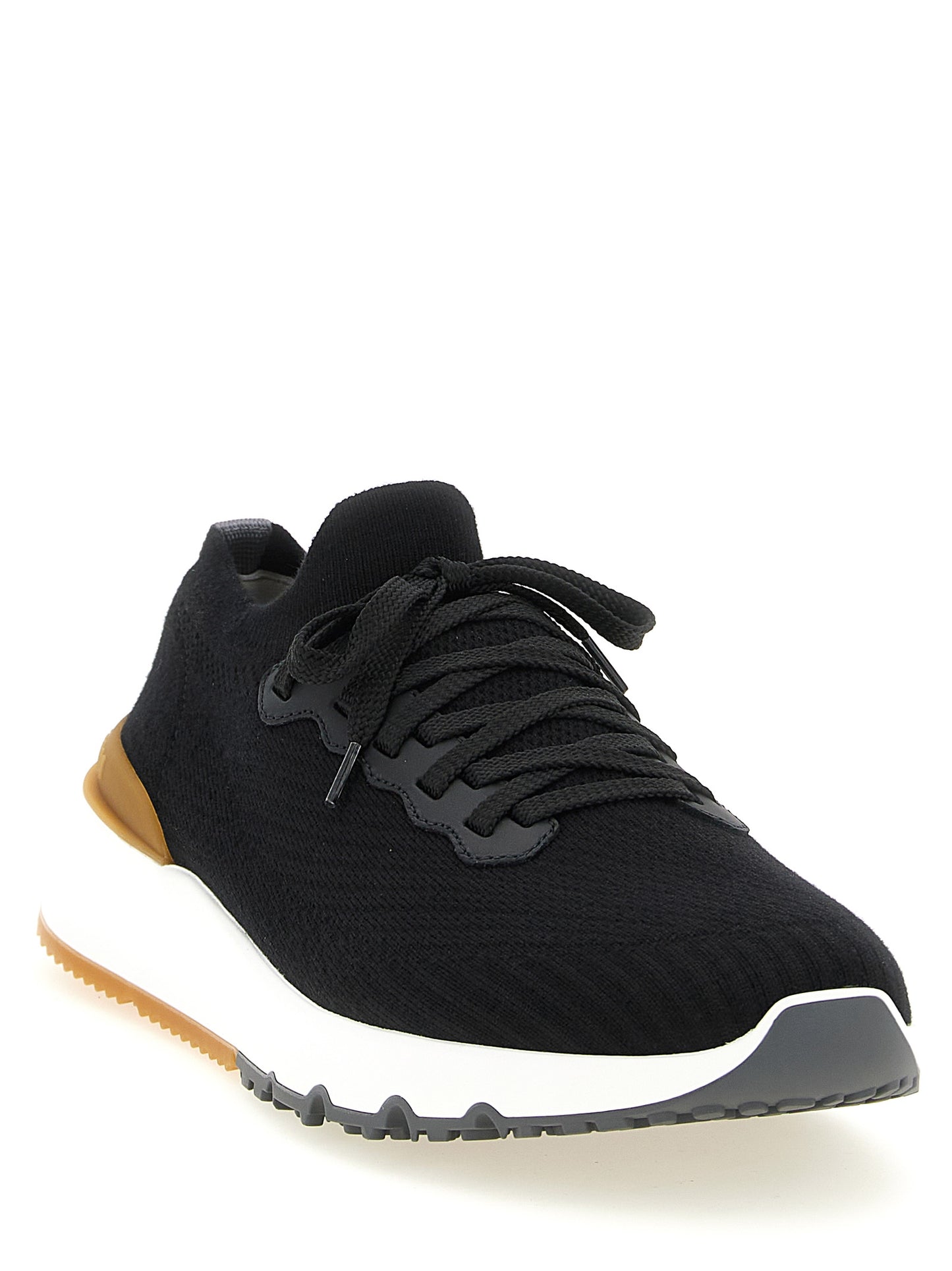 Athletic Sneakers by Brunello Cucinelli for men in polyolefin polyethylene wool black features an timeless silhouette from the Men's Sock Athletic Polyolefin Polyethylene Wool Sneakers collection, showcasing a timeless sock athletic style for a timeless look.