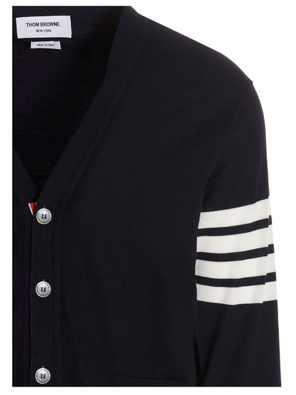 Thom Browne Blue Merino Wool Cardigan