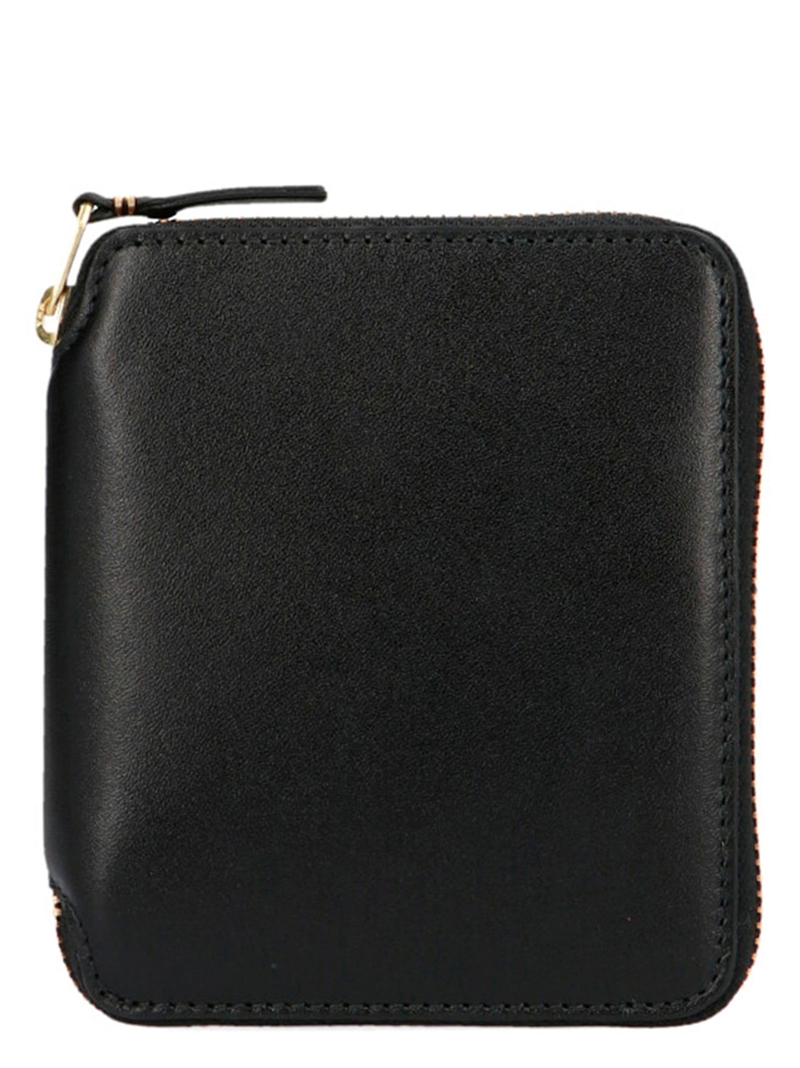 Wallet by Comme Des Garçons for men in bos taurus suede calfskin leather black showcases a discerning silhouette, artfully capturing the essence of Arecalf Bos Taurus Suede Calfskin Leather Wallet with its functional zip-around.
